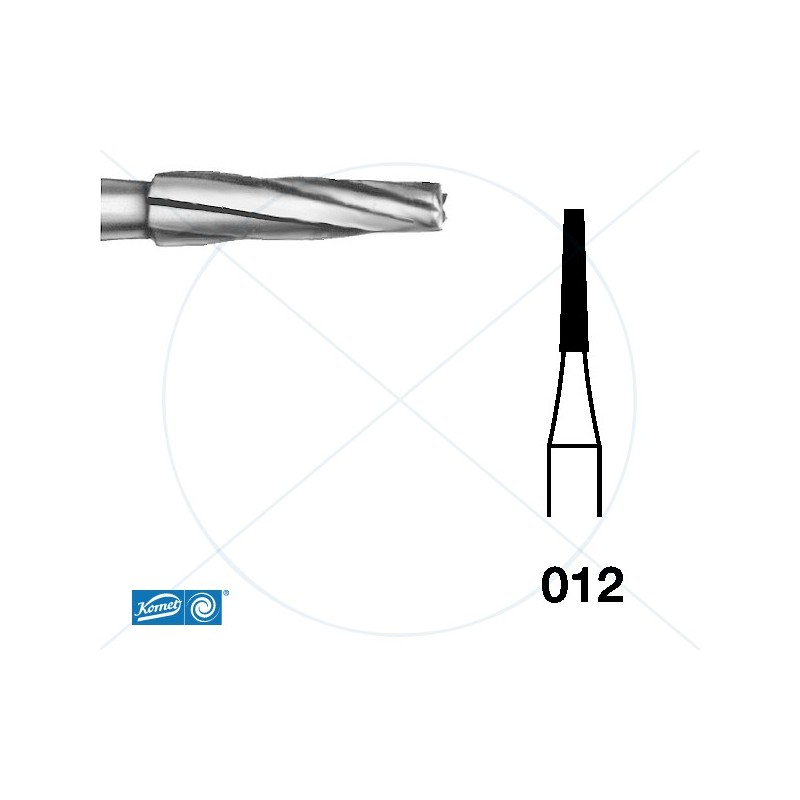 H23L.104.012 KOMET FRESA C. TUNGSTENO CONICA PIEZA DE MANO ø 012 - 5uds