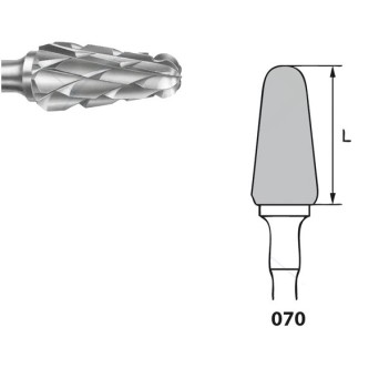 H79SGE.104.070 KOMET FRESA C. TUNGSTENO CONICA REDONDEADA PIEZA DE MANO ø 070 - 1uds