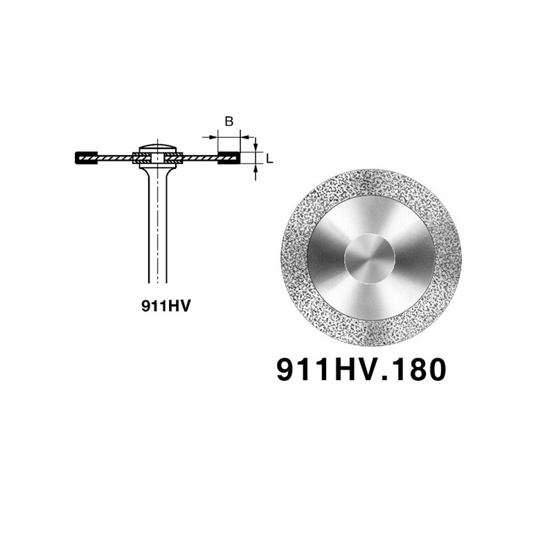 911HV.104.180 KOMET DISCO DIAMANTE REVESTIMIENTO CARA SUP PIEZA DE MANO ø 180 - 1uds