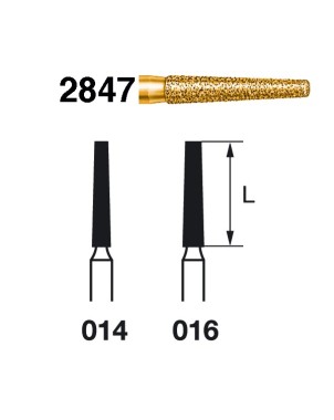2847.314.014  KOMET FRESA DIAMANTE CONICA TURBINA ø 014 GRANO EXTRA GRUESO 5 ud.