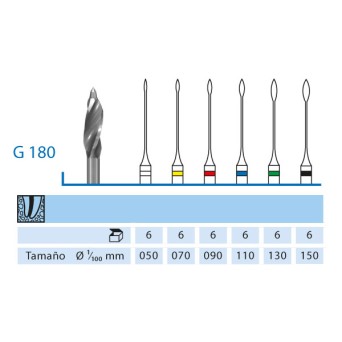 FRESAS GATTES KOMET G180.204.050 15 mm 6 ud