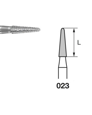 H138EF.104.023 KOMET FRESA C. TUNGSTENO CONICA REDONDEADA PIEZA DE MANO ø 023 - 1uds