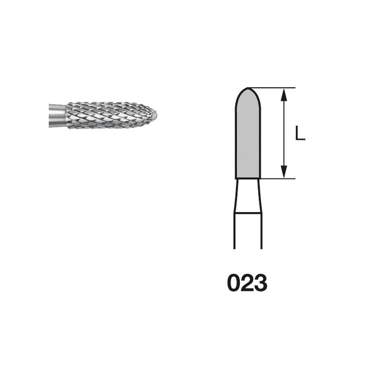 H139E.104.023 KOMET FRESA C. TUNGSTENO TORPEDO PIEZA DE MANO ø 023 - 1uds
