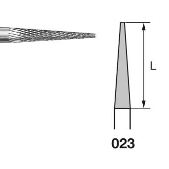 H257EF.104.023 KOMET FRESA C. TUNGSTENO LANZA PIEZA DE MANO ø 023 - 1uds