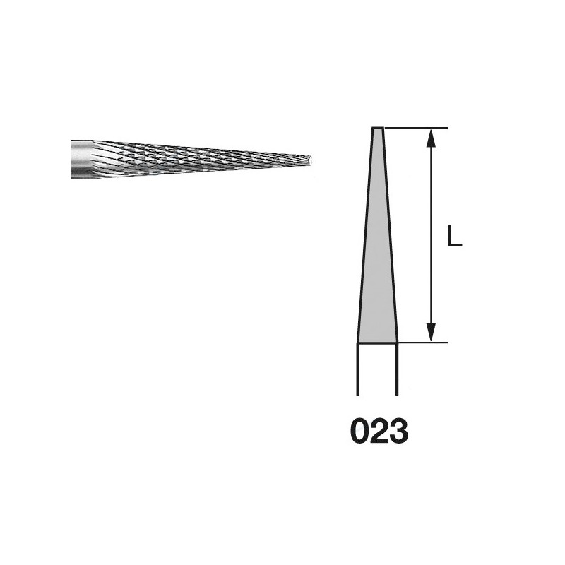 H257EF.104.023 KOMET FRESA C. TUNGSTENO LANZA PIEZA DE MANO ø 023 - 1uds