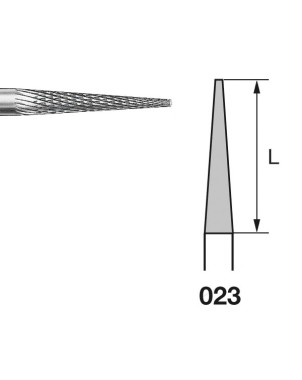 H257EF.104.023 KOMET FRESA C. TUNGSTENO LANZA PIEZA DE MANO ø 023 - 1uds