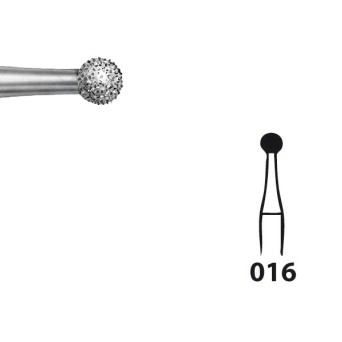 801.104.016 KOMET FRESA DIAMANTE REDONDA PIEZA DE MANO ø 016 - 5uds