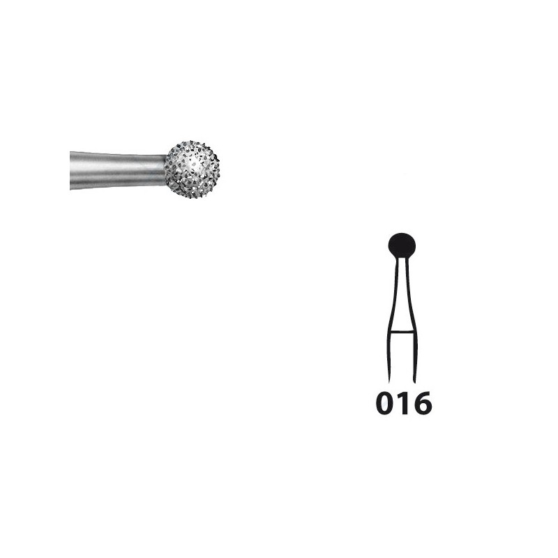 801.104.016 KOMET FRESA DIAMANTE REDONDA PIEZA DE MANO ø 016 - 5uds