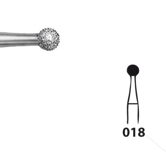 801.104.018 KOMET FRESA DIAMANTE REDONDA PIEZA DE MANO ø 018 - 5uds