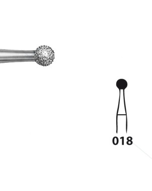 801.104.018 KOMET FRESA DIAMANTE REDONDA PIEZA DE MANO ø 018 - 5uds