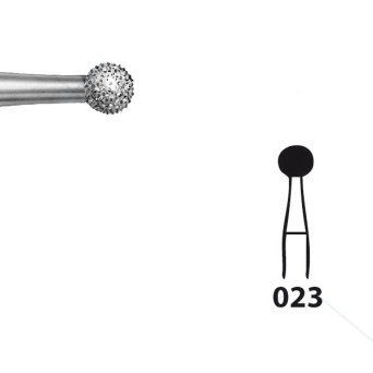 801.104.023 KOMET FRESA DIAMANTE REDONDA PIEZA DE MANO ø 023 - 5uds