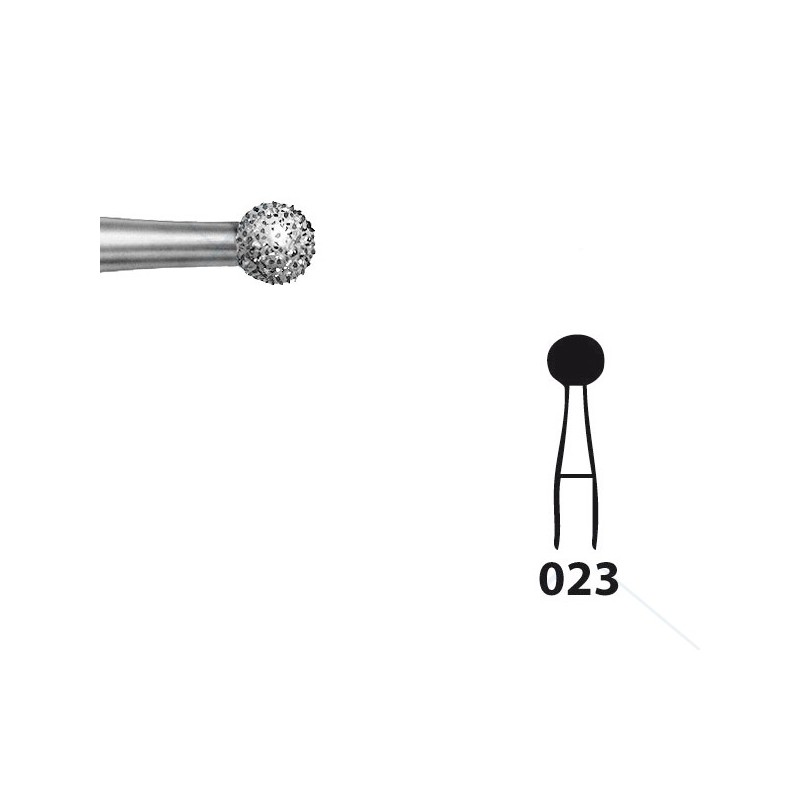 801.104.023 KOMET FRESA DIAMANTE REDONDA PIEZA DE MANO ø 023 - 5uds