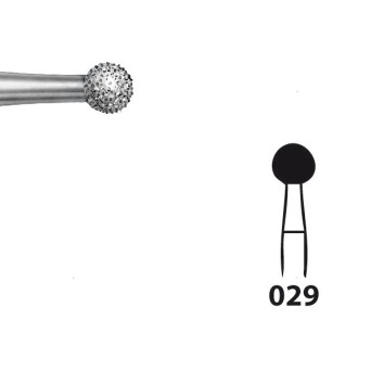 801.104.029 KOMET FRESA DIAMANTE REDONDA PIEZA DE MANO ø 029 - 5uds