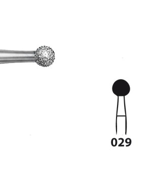 801.104.029 KOMET FRESA DIAMANTE REDONDA PIEZA DE MANO ø 029 - 5uds