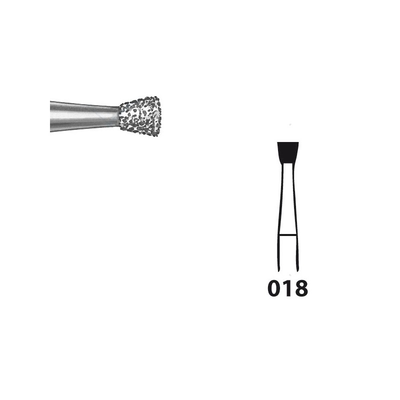 805.104.018 KOMET FRESA DIAMANTE CONO INVERTIDO PIEZA DE MANO ø 018 - 5uds