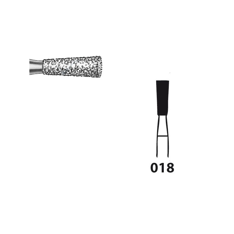 807.104.018 KOMET FRESA DIAMANTE CONO INVERTIDO PIEZA DE MANO ø 018 - 5uds