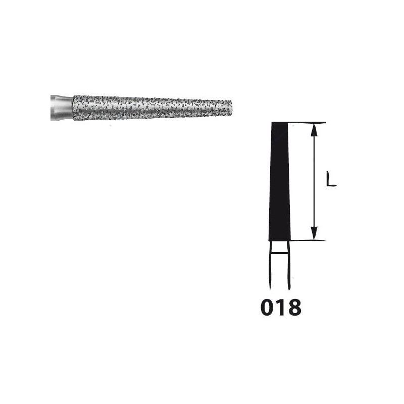 848.104.018 KOMET FRESA DIAMANTE CONICA PIEZA DE MANO ø 018 - 5uds