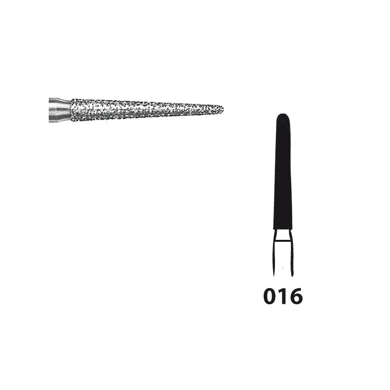 850.104.016 KOMET FRESA DIAMANTE CONICA REDONDEADA PIEZA DE MANO ø 016 - 5uds