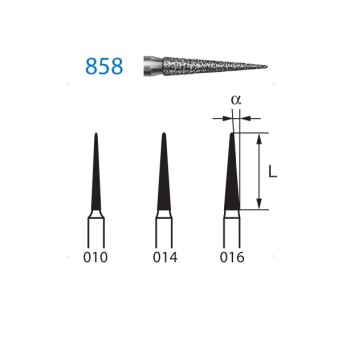 858.104.014 KOMET FRESA DIAMANTE LANZA PIEZA DE MANO ø 014 - 5uds