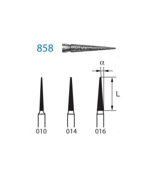 858.104.014 KOMET FRESA DIAMANTE LANZA PIEZA DE MANO ø 014 - 5uds