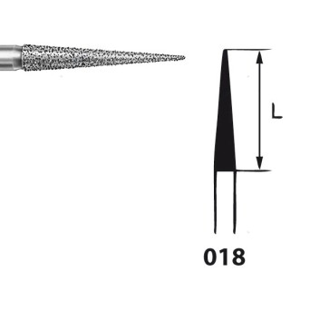 859.104.018 KOMET FRESA DIAMANTE LANZA PIEZA DE MANO ø 018 - 5uds