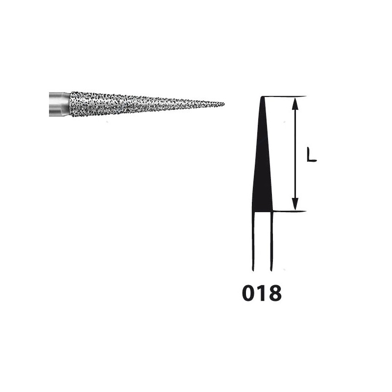 859.104.018 KOMET FRESA DIAMANTE LANZA PIEZA DE MANO ø 018 - 5uds