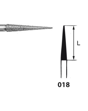 859.104.018 KOMET FRESA DIAMANTE LANZA PIEZA DE MANO ø 018 - 5uds