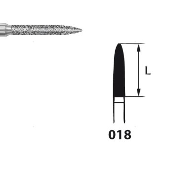 862.104.018 KOMET FRESA DIAMANTE LLAMA PIEZA DE MANO ø 018 - 5uds
