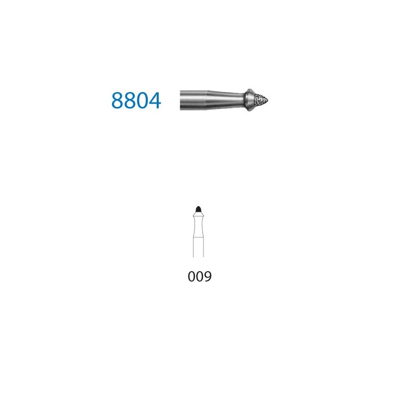 8804.314.009  KOMET FRESA DIAMANTE FORMAS ESPECIALES TURBINA ø 009 GRANO FINO 5 ud.
