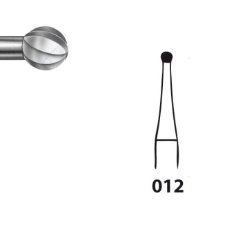 H71.104.012 KOMET FRESA C. TUNGSTENO REDONDA PIEZA DE MANO ø 012 - 5uds