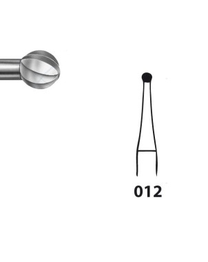 H71.104.012 KOMET FRESA C. TUNGSTENO REDONDA PIEZA DE MANO ø 012 - 5uds