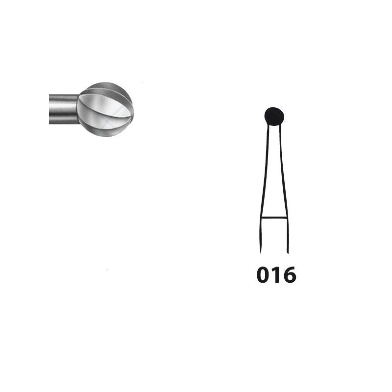 H71.104.016 KOMET FRESA C. TUNGSTENO REDONDA PIEZA DE MANO ø 016 - 5uds