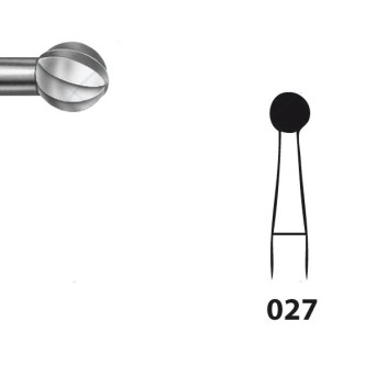 H71.104.027 KOMET FRESA C. TUNGSTENO REDONDA PIEZA DE MANO ø 027 - 5uds