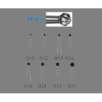 H1S.314.014  KOMET FRESA C. TUNGSTENO BOLA TURBINA ø 014  5 ud.