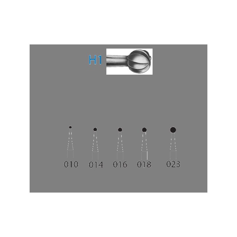 H1.205.014  KOMET FRESA C. TUNGSTENO BOLA CONTRAANGULO LARGO ø 014  5 ud.