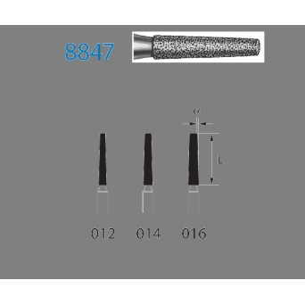 8847.314.016  KOMET FRESA DIAMANTE CONICA TURBINA ø 016 GRANO FINO 5 ud.