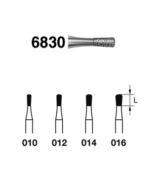 6830.314.010  KOMET FRESA DIAMANTE PERA TURBINA ø 010 GRANO GRUESO 5 ud.