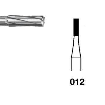 H21.104.012 KOMET FRESA C. TUNGSTENO CILINDRICA PIEZA DE MANO ø 012 - 5uds