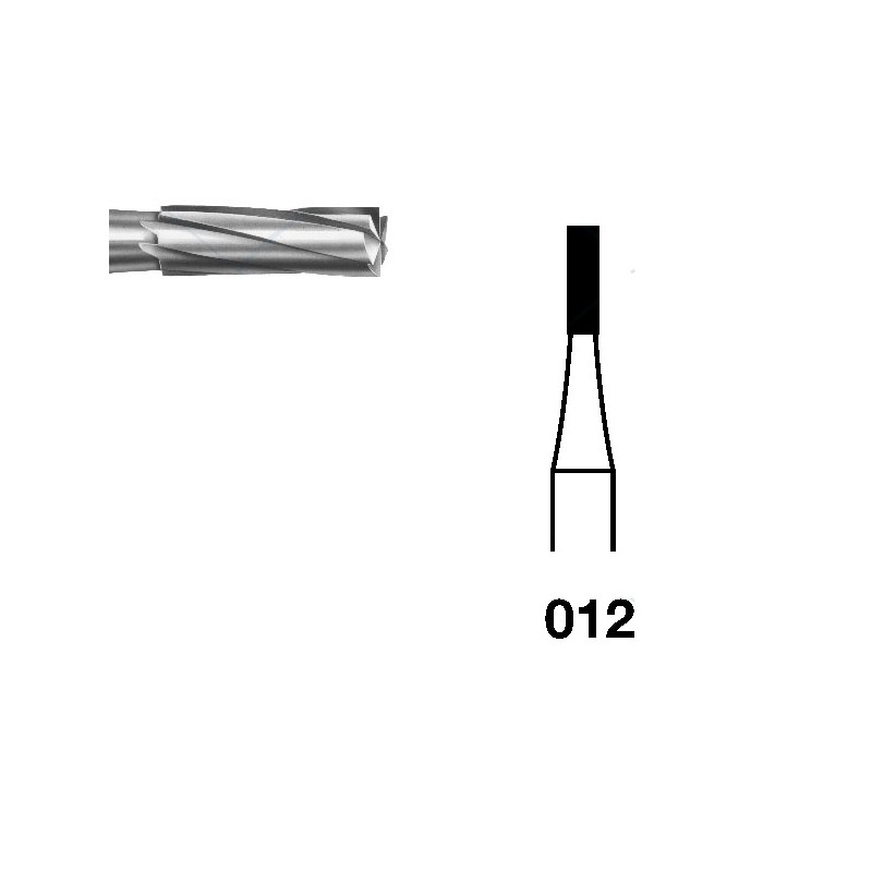 H21.104.012 KOMET FRESA C. TUNGSTENO CILINDRICA PIEZA DE MANO ø 012 - 5uds