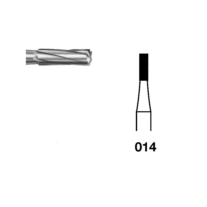 H21.104.014 KOMET FRESA C. TUNGSTENO CILINDRICA PIEZA DE MANO ø 014 - 5uds