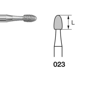 H73EF.104.023 KOMET FRESA C. TUNGSTENO HUEVO PIEZA DE MANO ø 023 - 1uds