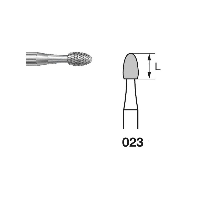 H73EF.104.023 KOMET FRESA C. TUNGSTENO HUEVO PIEZA DE MANO ø 023 - 1uds