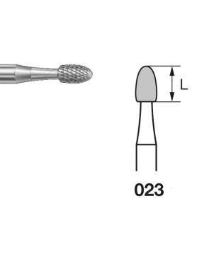 H73EF.104.023 KOMET FRESA C. TUNGSTENO HUEVO PIEZA DE MANO ø 023 - 1uds