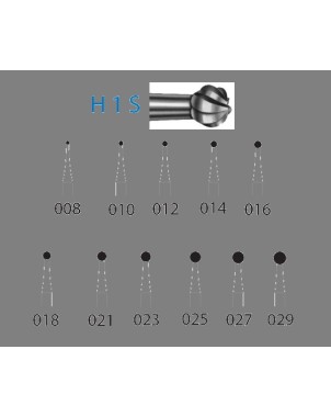 H1S.204.027  KOMET FRESA C. TUNGSTENO BOLA CONTRAANGULO ø 027  5 ud.