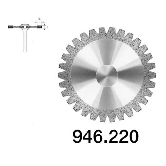 946.104.220 KOMET DISCO DIAMANTE DENTADO PIEZA DE MANO ø 220 - 1uds
