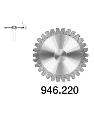 946.104.220 KOMET DISCO DIAMANTE DENTADO PIEZA DE MANO ø 220 - 1uds