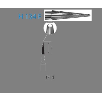 H134F.314.014  KOMET FRESA C. TUNGSTENO LANZA TURBINA ø 014  5 ud.
