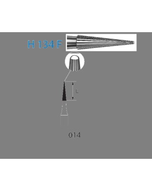 H134F.314.014  KOMET FRESA C. TUNGSTENO LANZA TURBINA ø 014  5 ud.