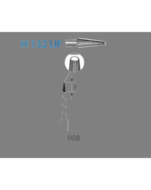 H132UF.314.008  KOMET FRESA C. TUNGSTENO LANZA TURBINA ø 008  5 ud.
