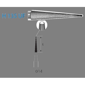 H135UF.314.014  KOMET FRESA C. TUNGSTENO LANZA TURBINA ø 014  5 ud.